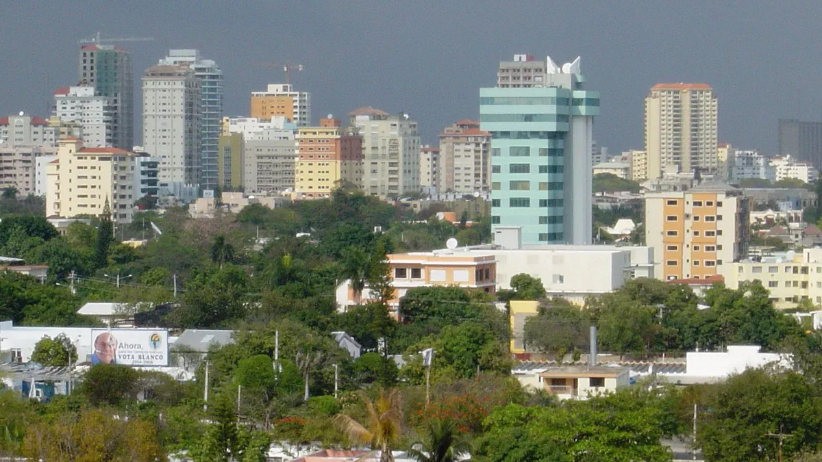 Vista panorámica de edificios en Santo Domingo.