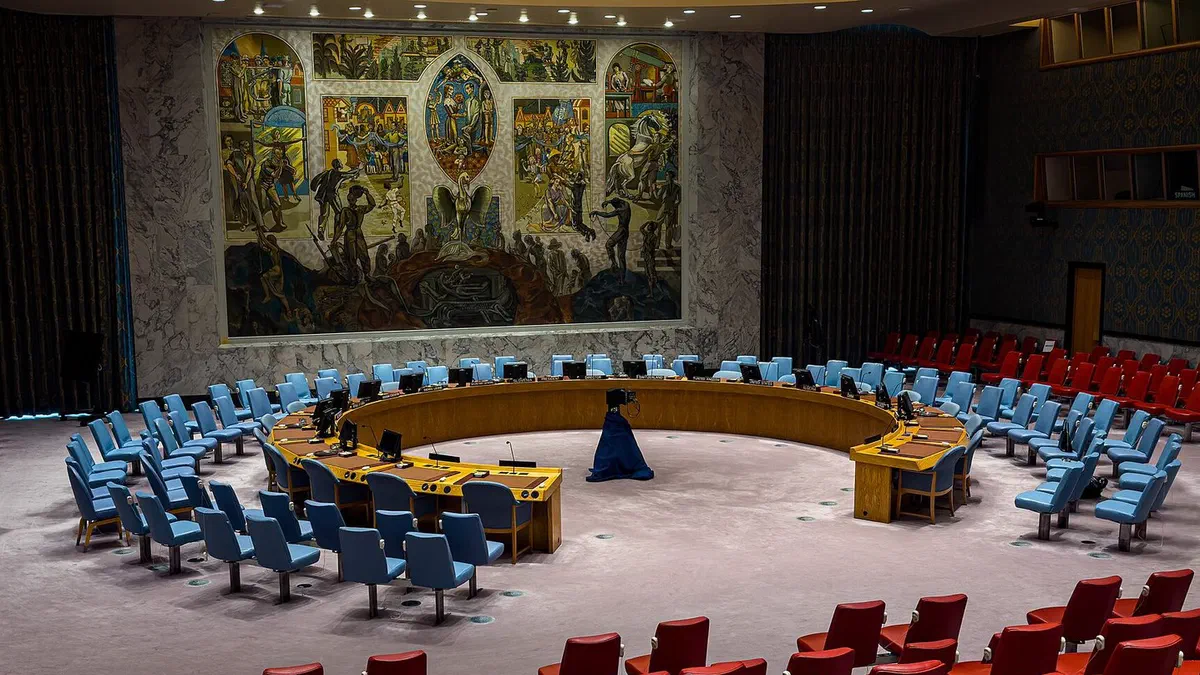 Sala del Consejo de Seguridad en la sede de las Naciones Unidas, en Nueva York.