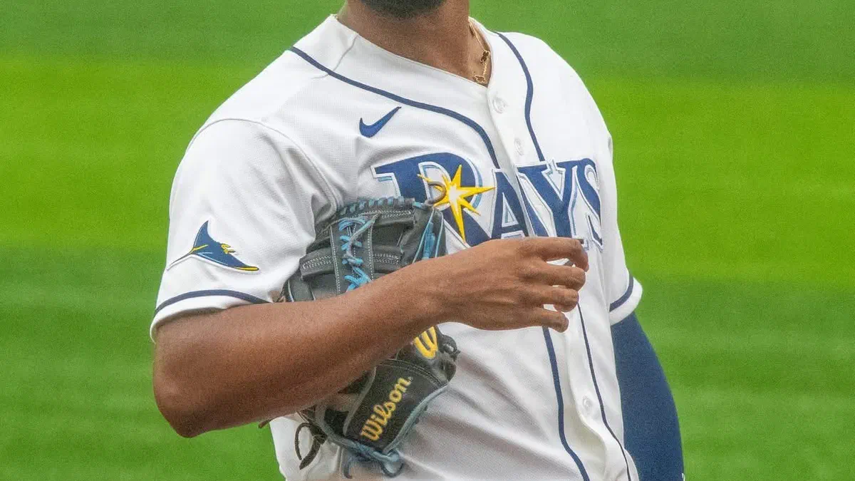 Junior Caminero, antesalista de los Rays de Tampa Bay, durante un partido en junio de 2026.