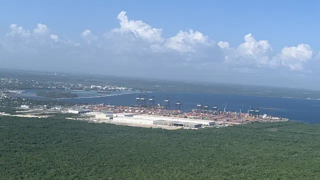 Imagen de archivo: Vista aérea del Puerto Multimodal Caucedo.